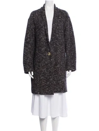 Pre-owned Isabel Marant Étoile Tweed Pattern Coat In Grey