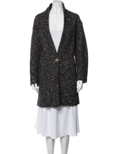 Pre-owned Isabel Marant Étoile Tweed Pattern Coat In Grey
