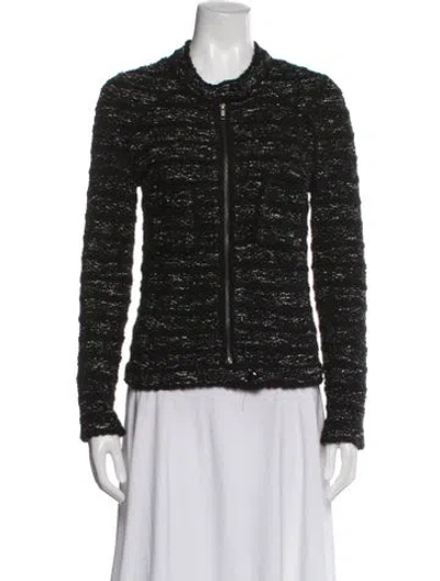 Pre-owned Isabel Marant Étoile Tweed Pattern Jacket In Black