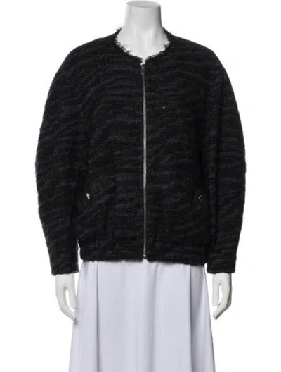 Pre-owned Isabel Marant Étoile Tweed Pattern Jacket In Black