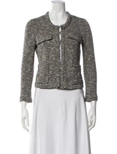 Pre-owned Isabel Marant Étoile Tweed Pattern Jacket In Black