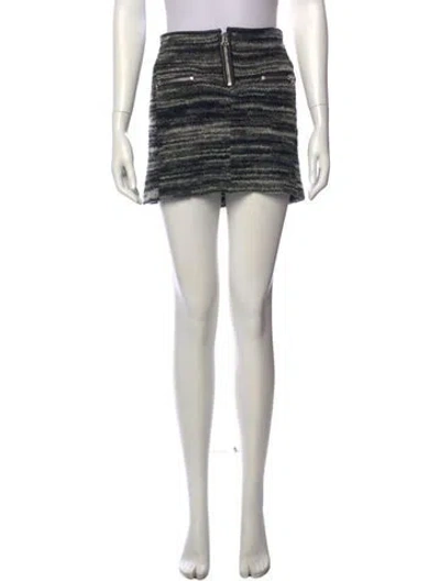 Pre-owned Isabel Marant Étoile Tweed Pattern Mini Skirt In Gray