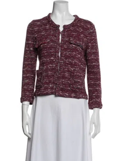 Pre-owned Isabel Marant Étoile Tweed Pattern Open Front Sweater In Multi