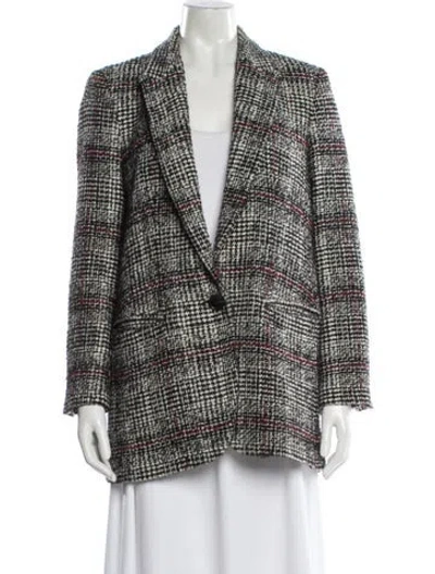 Pre-owned Isabel Marant Étoile Tweed Plaid Print Blazer In Multi