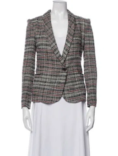 Pre-owned Isabel Marant Étoile Tweed Plaid Print Blazer In Neutral