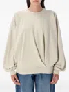 Isabel Marant Étoile Twist-detail Crew-neck Sweatshirt In Neutral