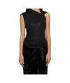 Isabel Marant Étoile Womens Nayda Asymmetrical Cotton-jersey T-shirt Black In Black