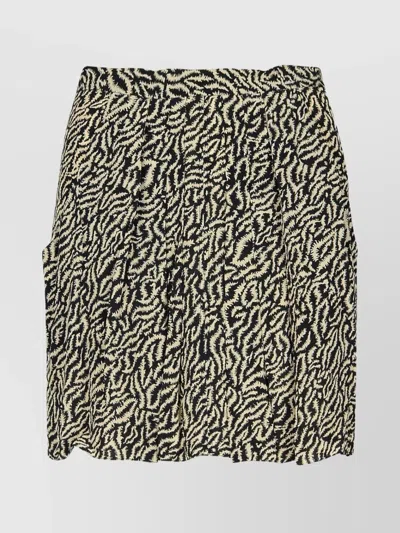 Isabel Marant Étoile Two-tone Animal Print High-waisted Miniskirt In Multi