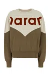 Isabel Marant Étoile Isabel Marant Etoile Two-tone Cotton Blend Houston Sweatshirt In Brown