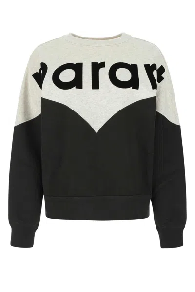 Isabel Marant Étoile Isabel Marant Etoile Two-tone Cotton-blend Houston Sweatshirt In Black