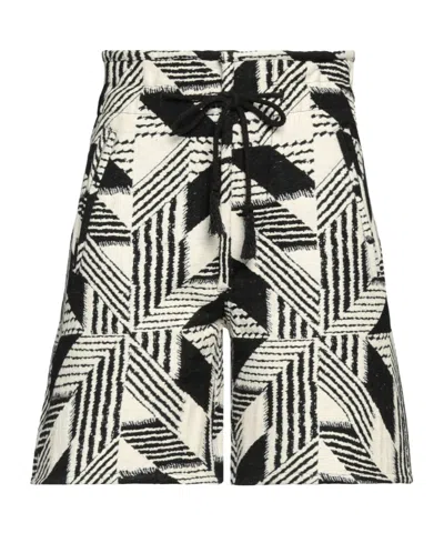 Isabel Marant Étoile Twotone Jacquard Coat In Black