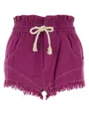 Isabel Marant Étoile Tyrian Purple Silk Talapiz Shorts