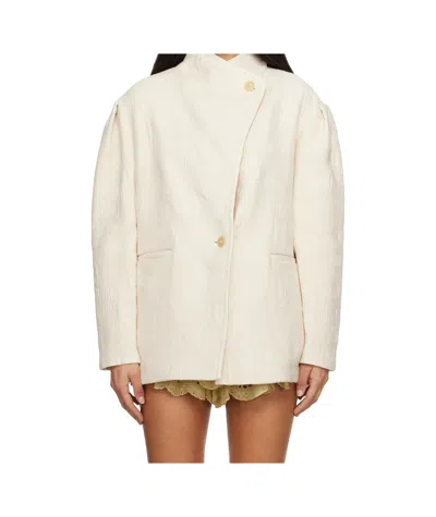 Isabel Marant Étoile Uadie Button-fastening Jacket In Neutral
