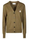 Isabel Marant Étoile V-neck Cardigan With Button-down Front In Brown