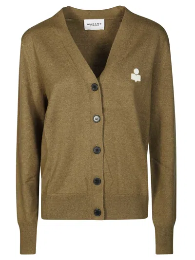 Isabel Marant Étoile V-neck Cardigan With Button-down Front In Brown