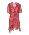 Isabel Marant Étoile Red Printed Muslin Short Vivienne Dress In Red