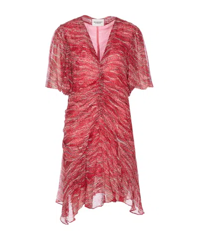 ISABEL MARANT ÉTOILE ISABEL MARANT ÉTOILE V-NECK RUCHED DRESS
