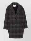 Isabel Marant Étoile Isabel Marant Etoile Plaid Wool Single-breasted Coat In Gray
