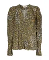 Isabel Marant Étoile V-neck Printed Blouse In Green
