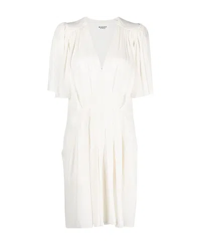 Isabel Marant Étoile V-neck Ruffled Dress In White