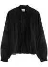 Isabel Marant Étoile Valda Lace-trimmed Cotton Blouse In Black