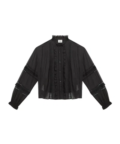 ISABEL MARANT ÉTOILE ISABEL MARANT ÉTOILE VALDA RUFFLED DETAIL SHIRT