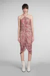 Isabel Marant Étoile Marant Étoile Woman Midi Dress Burgundy Size 4 Viscose In Pink