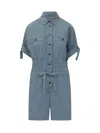 Isabel Marant Étoile Vally Light Blue Tracksuit With Chest Pockets And Elastic Waist With Drawstring In Cotton Woman