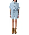 Isabel Marant Étoile Vally Light Blue Tracksuit With Chest Pockets And Elastic Waist With Drawstring In Cotton Woman In Lightblue