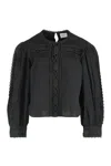 Isabel Marant Étoile Valmira Embroidered Linen And Cotton Blouse
