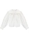 Isabel Marant Étoile Valmira White Linen Blouse With Cut-out Inserts In White