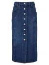 Isabel Marant Étoile Vandy Denim Cotton Skirt In Blue
