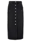 Isabel Marant Étoile Marant Etoile Vandy Denim Cotton Skirt In Black