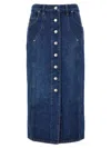 Isabel Marant Étoile Marant Etoile Vandy Denim Cotton Skirt In Blue