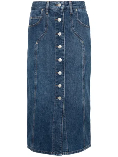 Isabel Marant Étoile Denim Vandy Skirt For In Blue