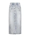 Isabel Marant Étoile Gray Vandy Denim Midi Skirt In Gray