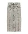 Isabel Marant Étoile Vandy Denim Skirt In Gray