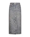 Isabel Marant Étoile Vandy Denim Skirt In Gray