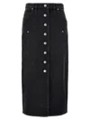 Isabel Marant Étoile Marant Etoile Vandy Denim Cotton Skirt In Blue