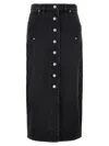 Isabel Marant Étoile Marant Etoile Vandy Denim Cotton Skirt In Black