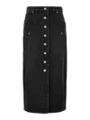 Isabel Marant Étoile Marant Etoile Vandy Denim Cotton Skirt In Black