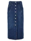 Isabel Marant Étoile Marant Etoile Vandy Denim Cotton Skirt In Blue