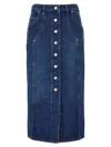 Isabel Marant Étoile Vandy Denim Cotton Skirt In Blue