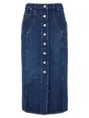 Isabel Marant Étoile Marant Etoile Vandy Denim Cotton Skirt In Blue