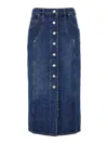 Isabel Marant Étoile Marant Etoile Vandy Denim Cotton Skirt In Blue