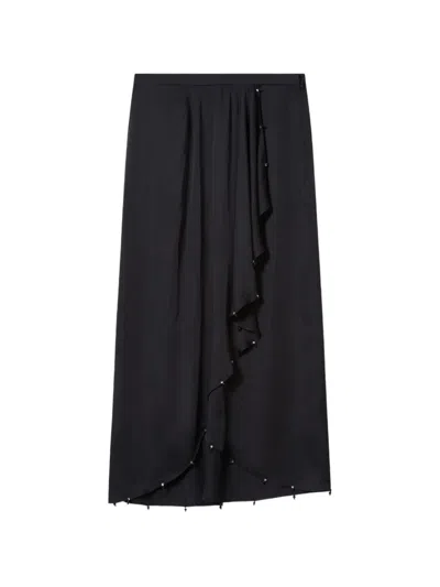 Isabel Marant Étoile Vanille Crystal-embellished Wrap Midi Skirt In Multi