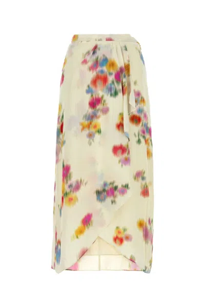 Isabel Marant Étoile Isabel Marant Etoile Printed Crepe Vanille Skirt In White