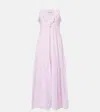 Isabel Marant Étoile Vasma Ruffled Cotton-blend Maxi Dress In Pink