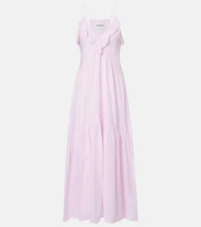 ISABEL MARANT ÉTOILE VASMA RUFFLED COTTON-BLEND MAXI DRESS