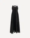 Isabel Marant Étoile Vasma Black Cotton Blend Dress In Blue
